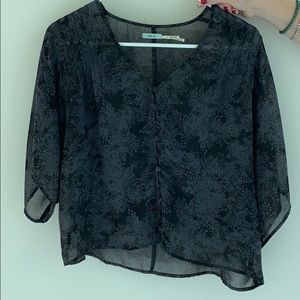 Patterned chiffon blouse from Kimchi Blue